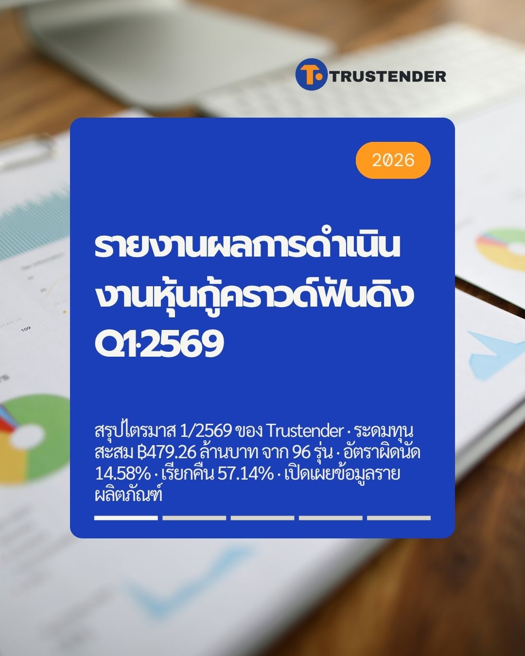 รายงานผลการดำเนินงานหุ้นกู้คราวด์ฟันดิง Q1·2569 | Trustender - trustender